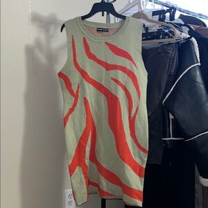 Stylish Green and Red Women's Dress